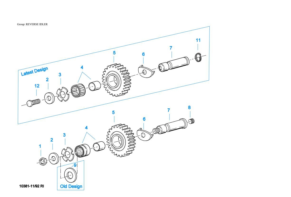 Eaton Fuller RTX-14609P Reverse Idler exploded-view diagram
