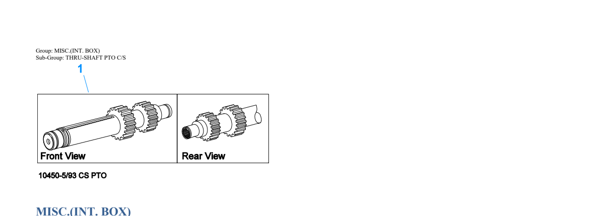 Eaton Fuller RTX-15715 Misc.(Int. Box) exploded-view diagram