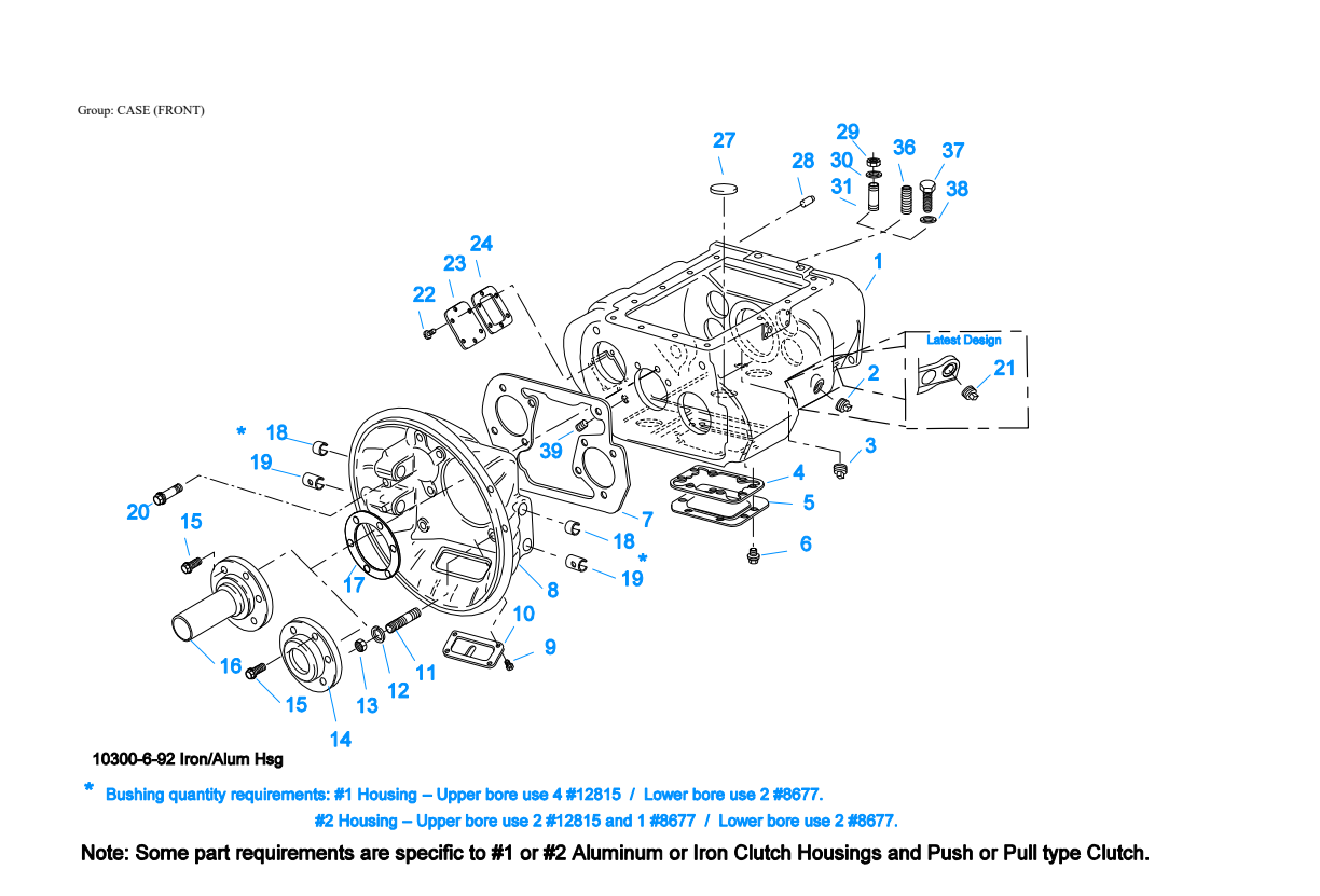 Eaton Fuller RTXF-11715 Case (Front) exploded-view diagram