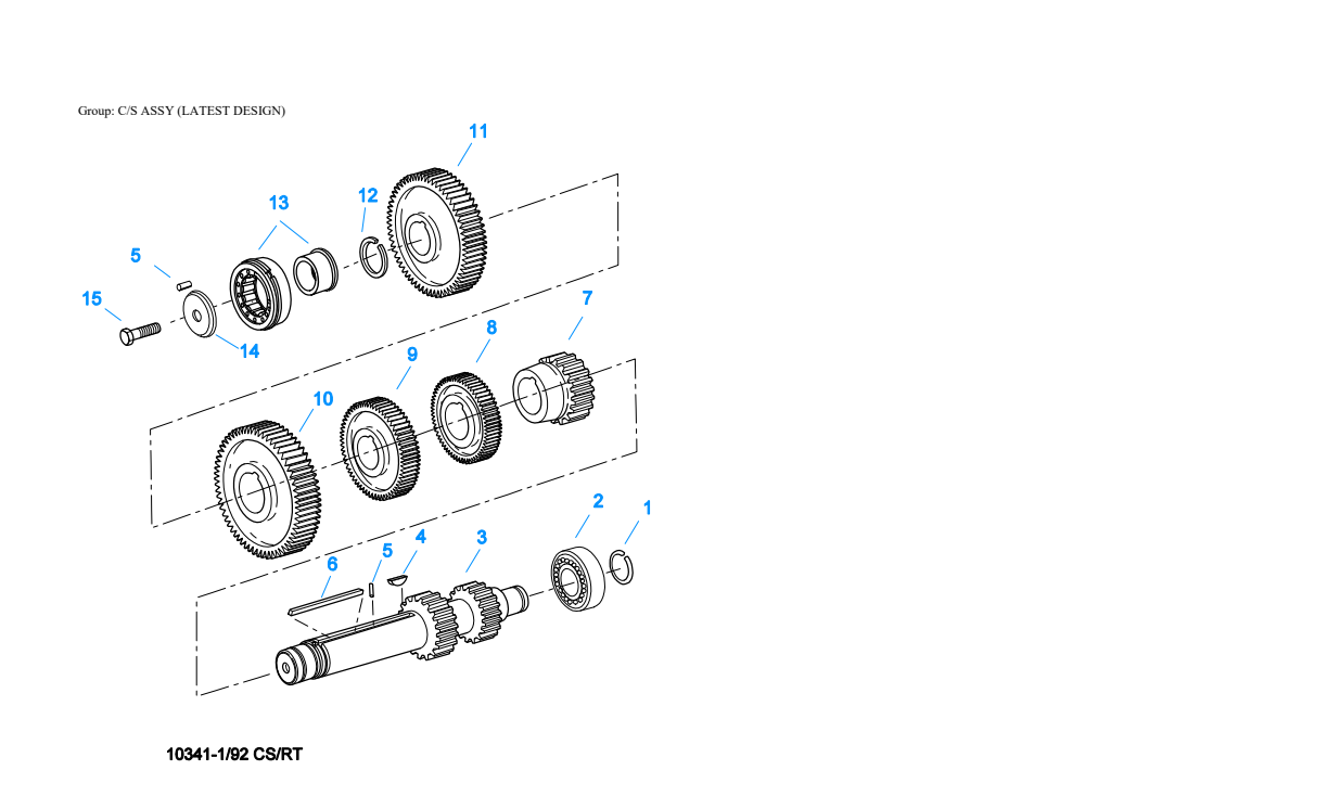 Eaton Fuller RTXF-12509 C/S Assy (Latest Design) exploded-view diagram