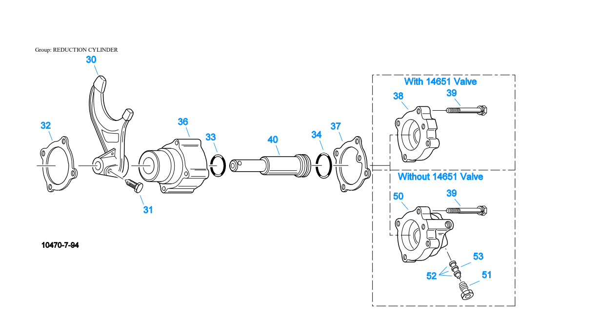 Eaton Fuller RTXF-12515 Reduction Cylinder exploded-view diagram
