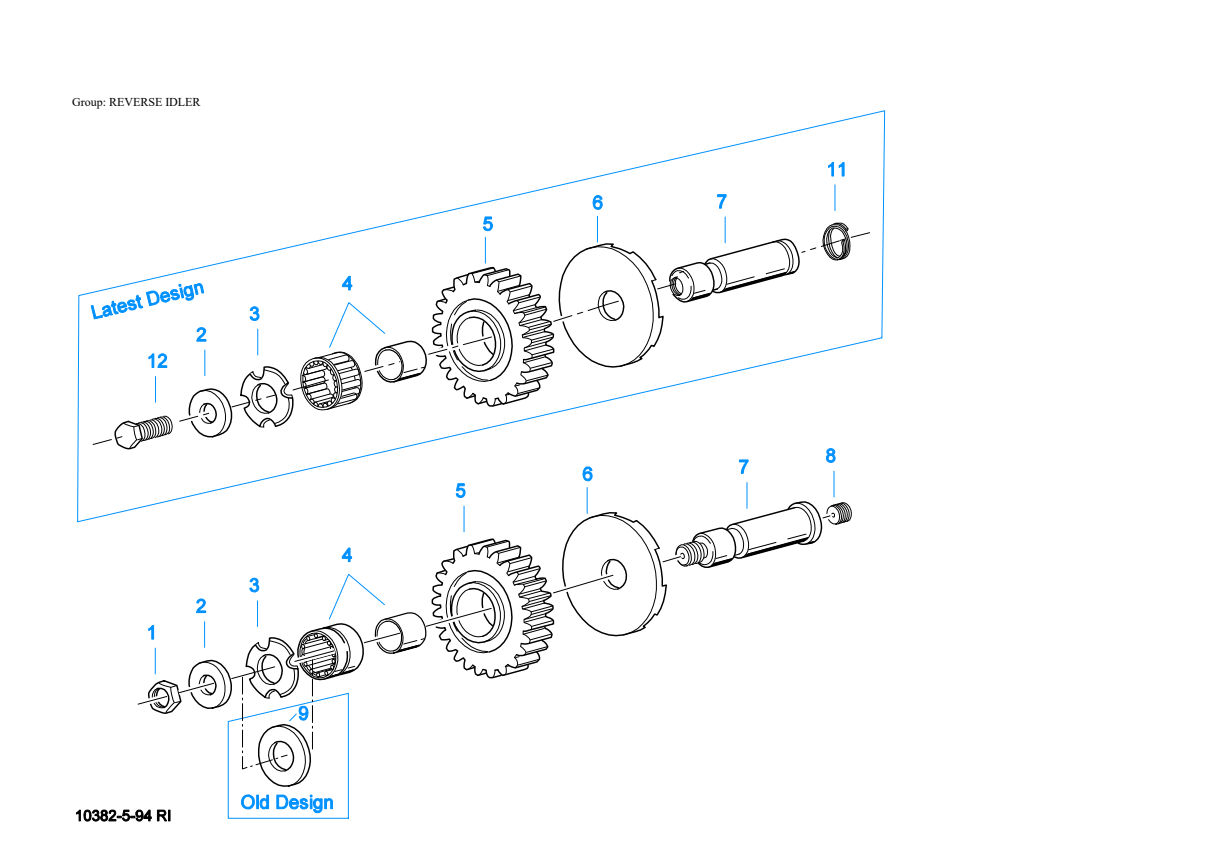 Eaton Fuller RTXF-14610 Reverse Idler exploded-view diagram