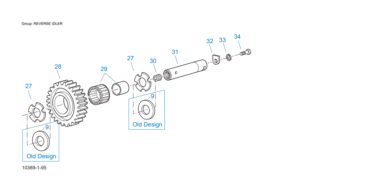 Eaton Fuller T-11605A Reverse Idler exploded-view diagram