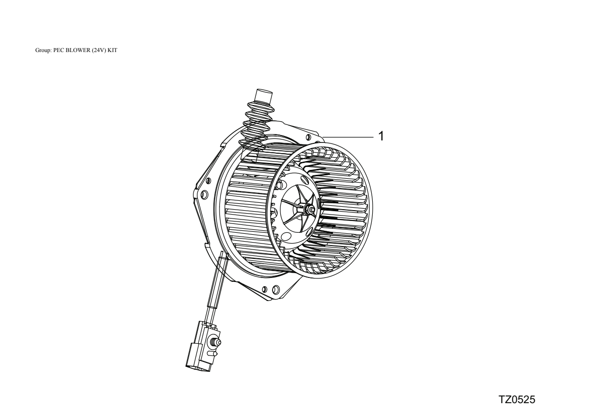 Eaton Fuller TA-C75 Pec Blower (24V) Kit exploded-view diagram