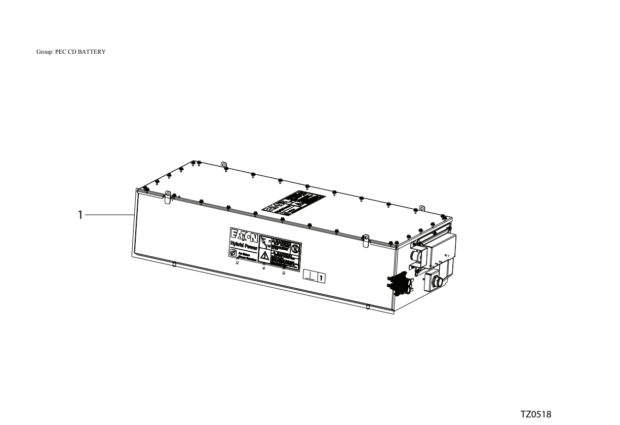 Eaton Fuller TA-C75 Pec Cd Battery exploded-view diagram