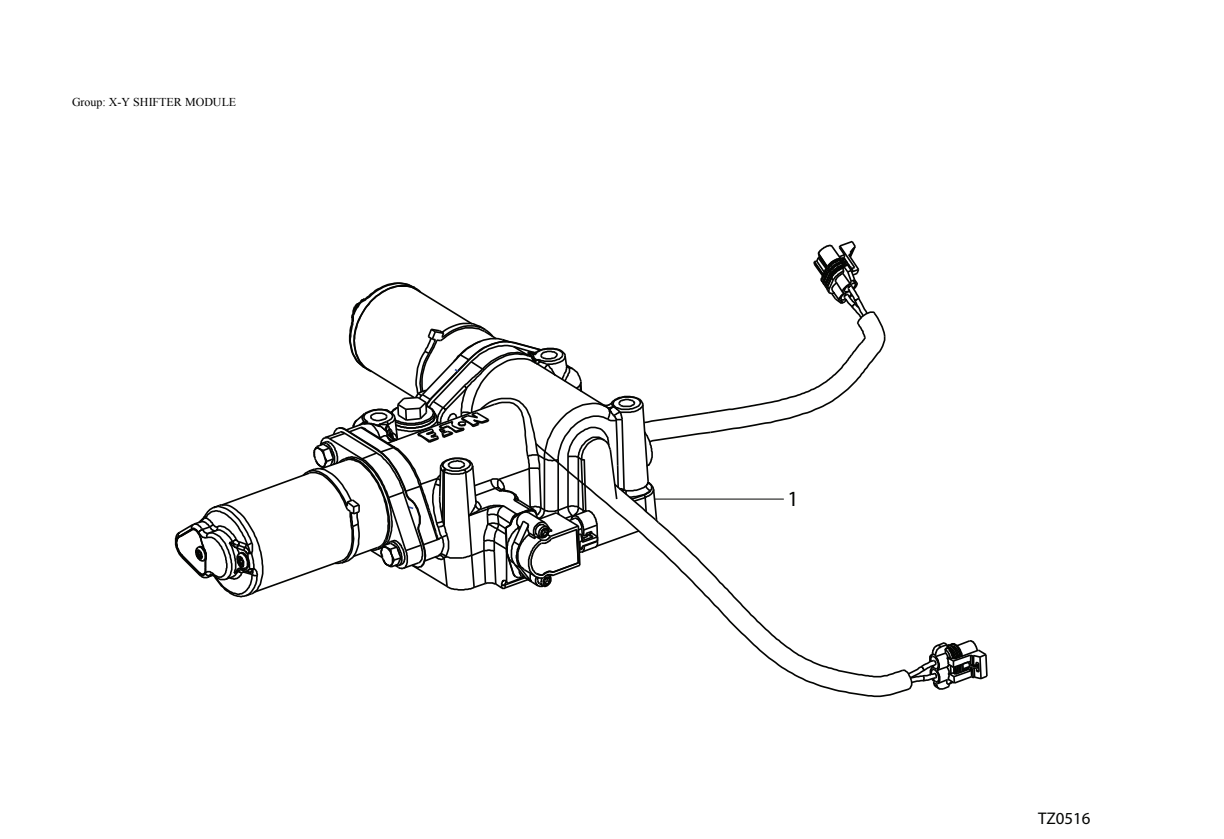 Eaton Fuller TA-C75 X-Y Shifter Module exploded-view diagram