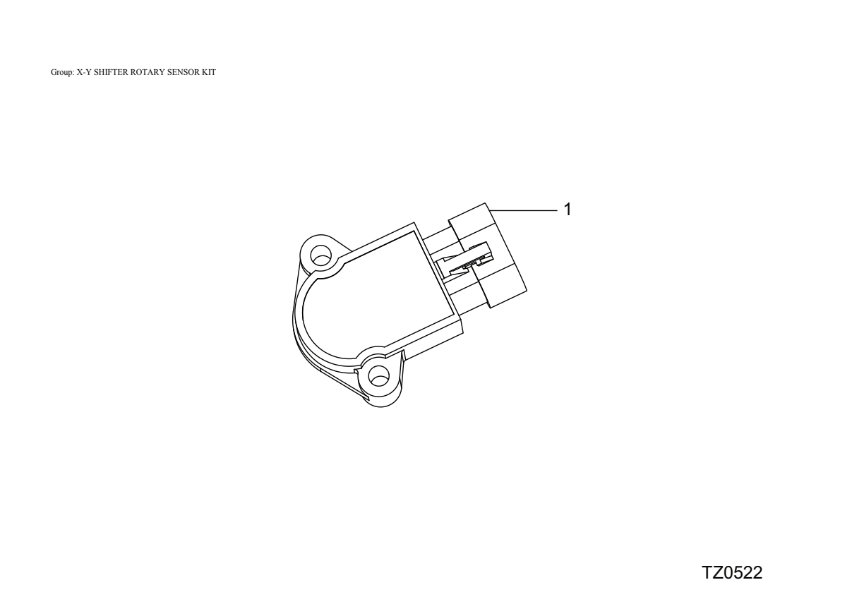 Eaton Fuller TA-C75 X-Y Shifter Rotary Sensor Kit exploded-view diagram