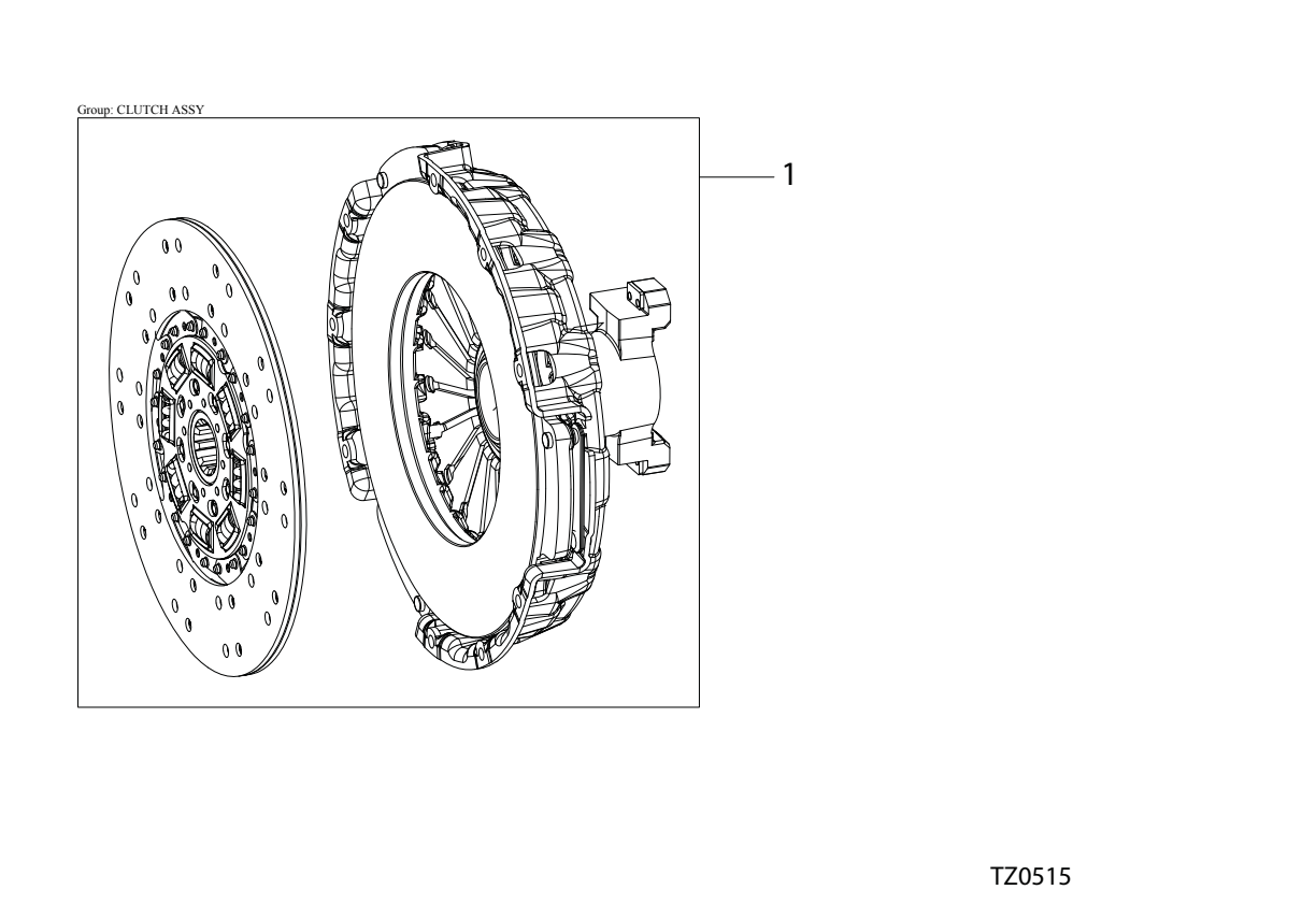 Eaton Fuller TA-C75 Clutch Assy exploded-view diagram