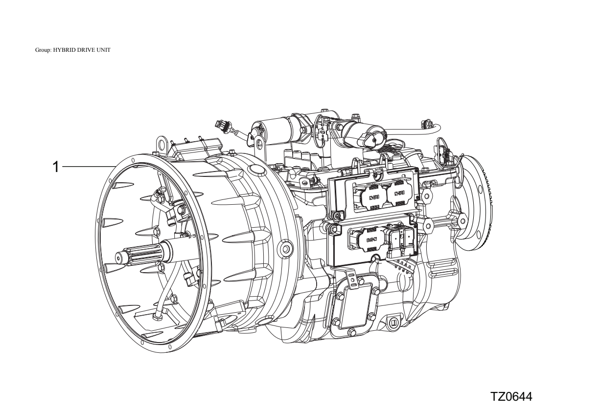 Eaton Fuller TA-C75 Hybrid Drive Unit exploded-view diagram