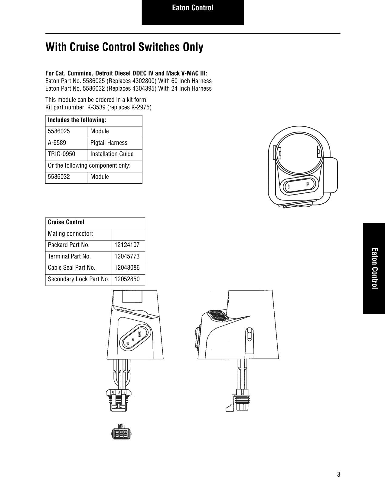 Eaton Fuller K-3539 Control Module Installation Guide page 7: Eaton Control