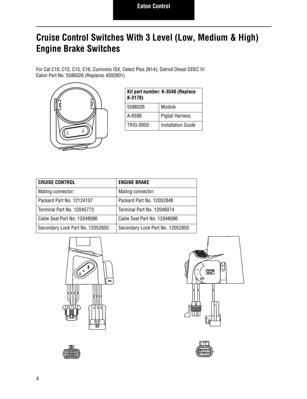 Eaton Fuller K-3539 Control Module Installation Guide page 8: Eaton Control