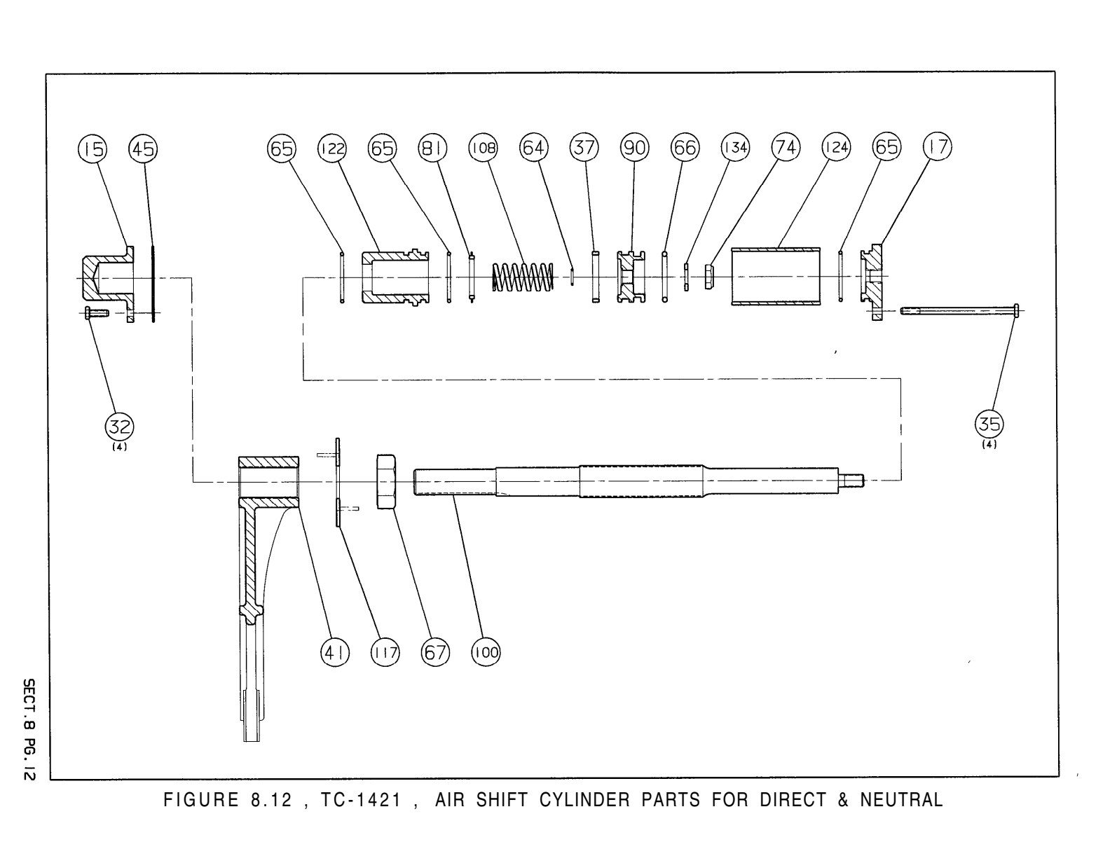 Fabco Transfer Case TC-142 Parts List exploded-view diagram