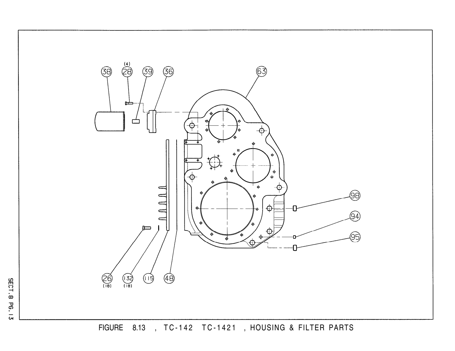 Fabco Transfer Case TC-142 Parts List exploded-view diagram
