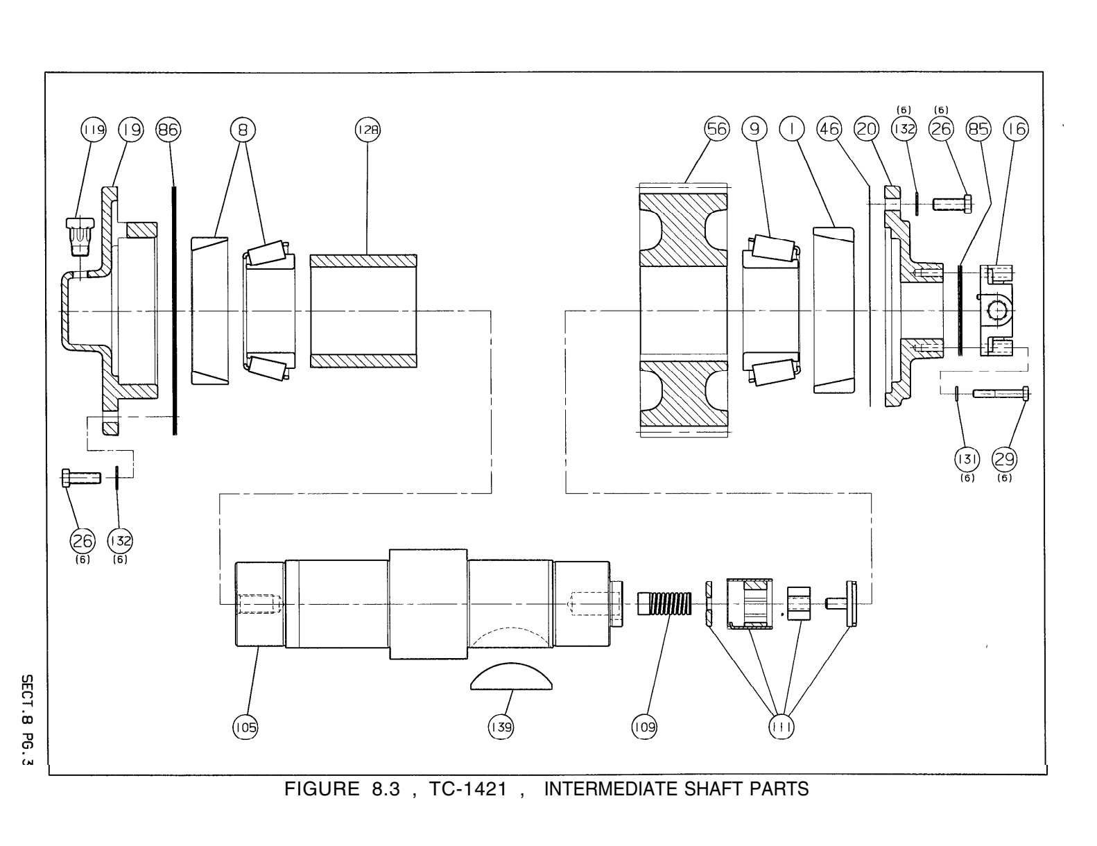 Fabco Transfer Case TC-142 Parts List exploded-view diagram