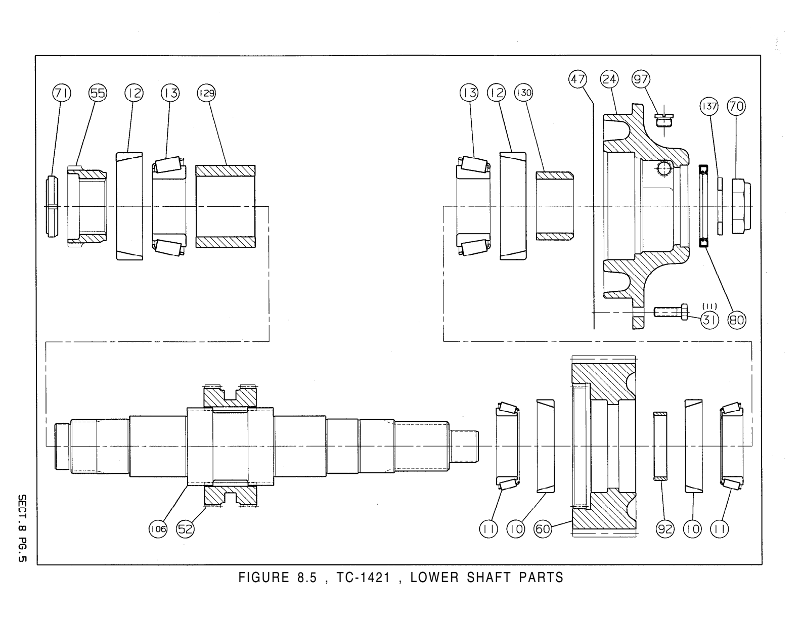 Fabco Transfer Case TC-142 Parts List exploded-view diagram