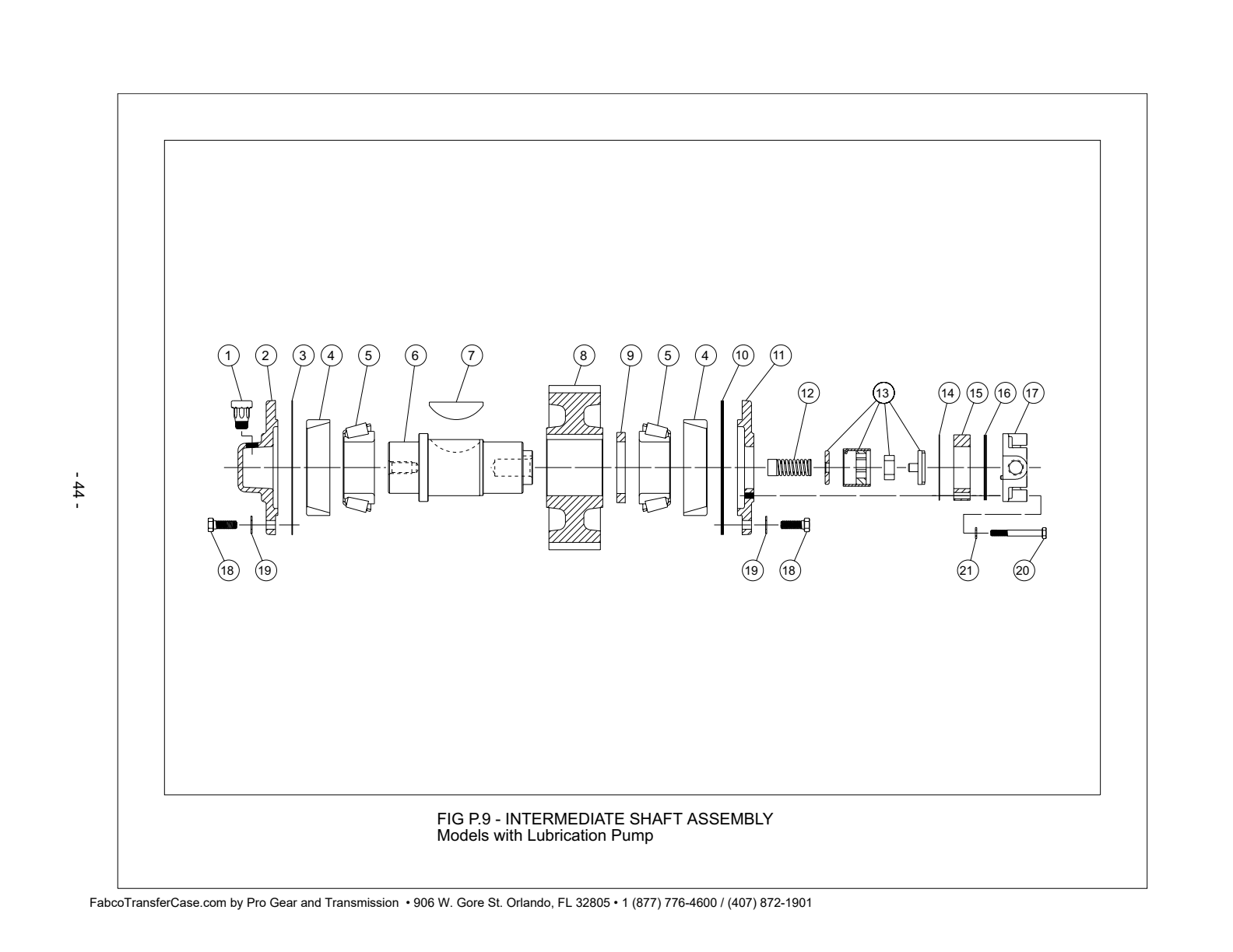 Fabco Transfer Case TC-170 See Fig P .10 exploded-view diagram