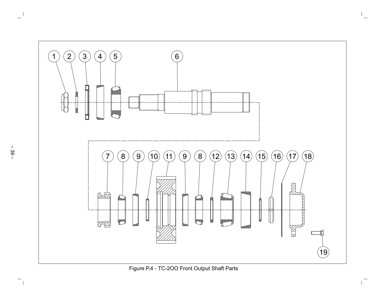 Fabco Transfer Case TC-200 P .5 Tc-200 Rear Output Shaft Parts See Figure P.5 exploded-view diagram