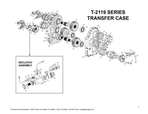 Meritor MTC-3124 Transfer Case Parts Manual diagram