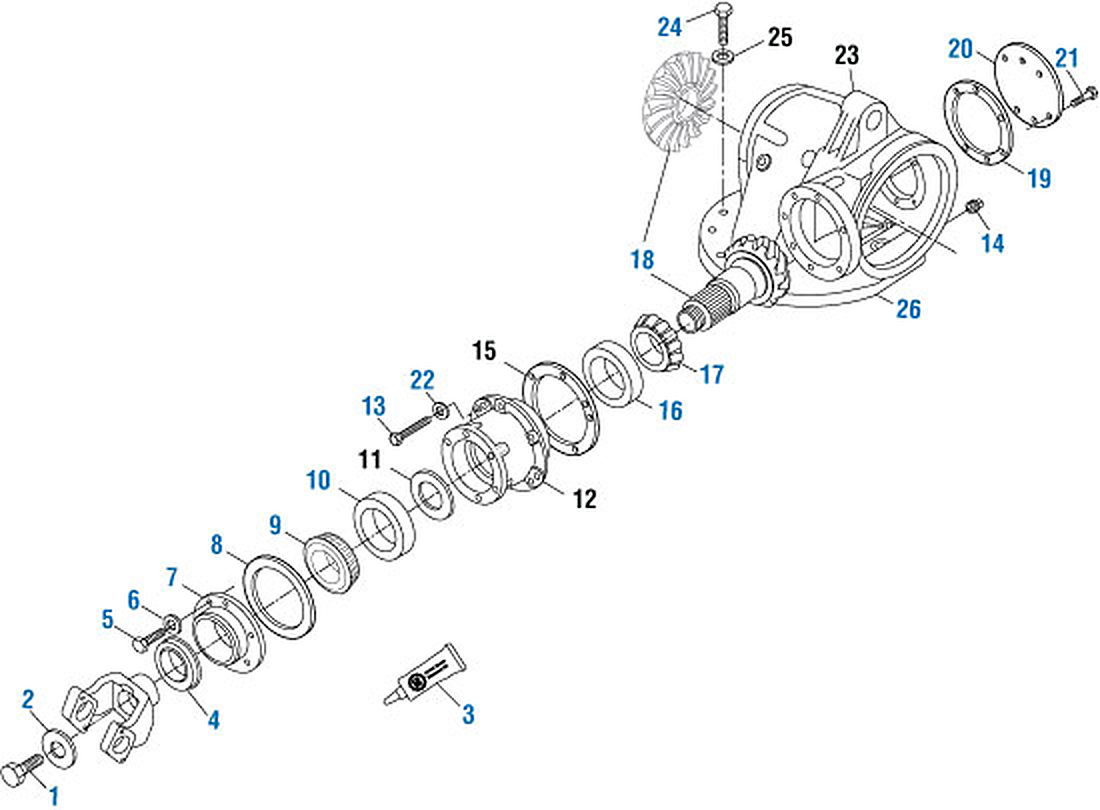 Mack CRD 201 / CRD 203 Differential Crd 201/203 exploded-view diagram