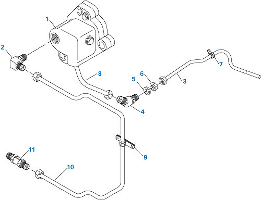 Mack T2130 / T2180 Transmission T2130 and T2180 - Oil Pump Components exploded-view diagram