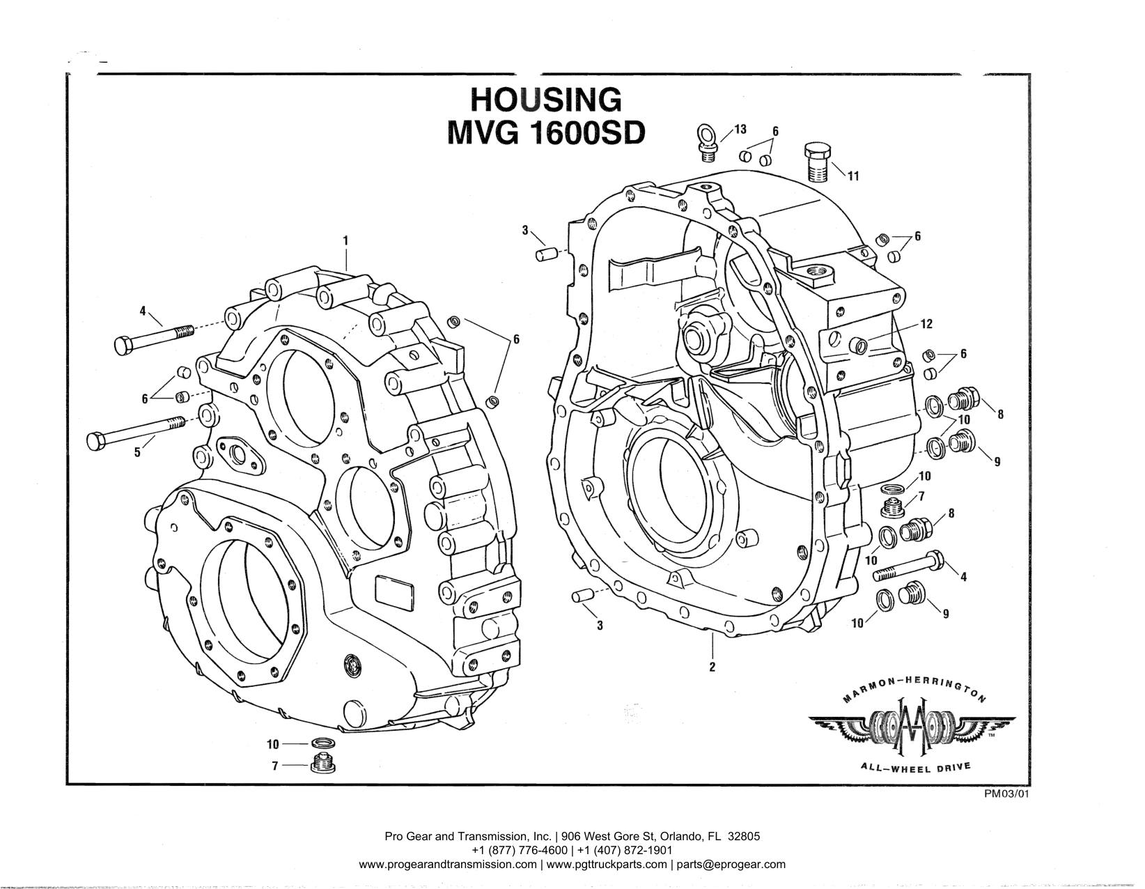Marmon Herrington Transfer Case MVG-1600SD Parts Manual page 5