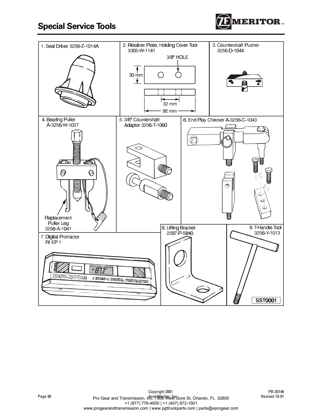 Meritor Transmission ROCKWELL-MERITOR-G-PLATFOR Special Service Tools exploded-view diagram