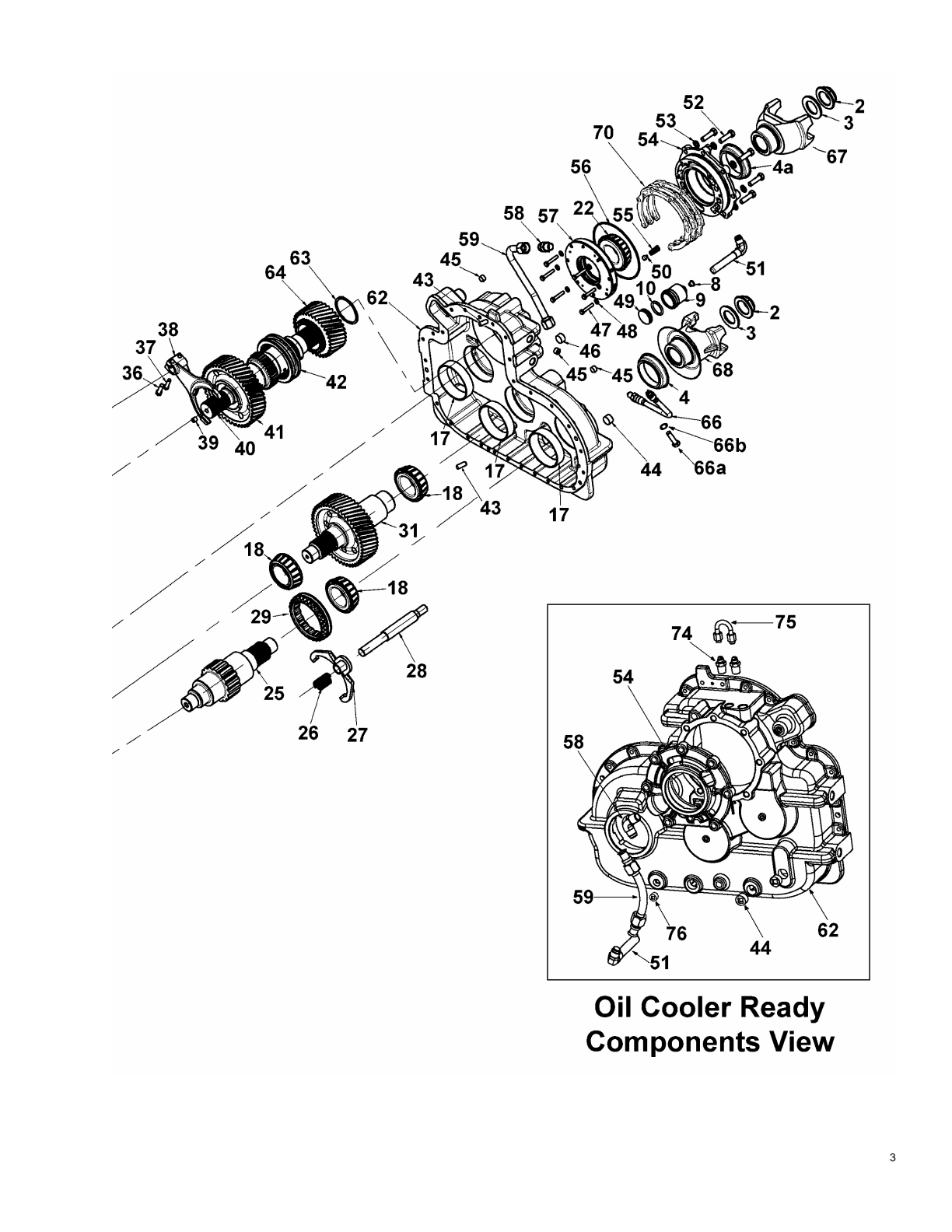 Meritor MTC-4208 Transfer Case Mtc -4208 Series Transfer Case exploded-view diagram