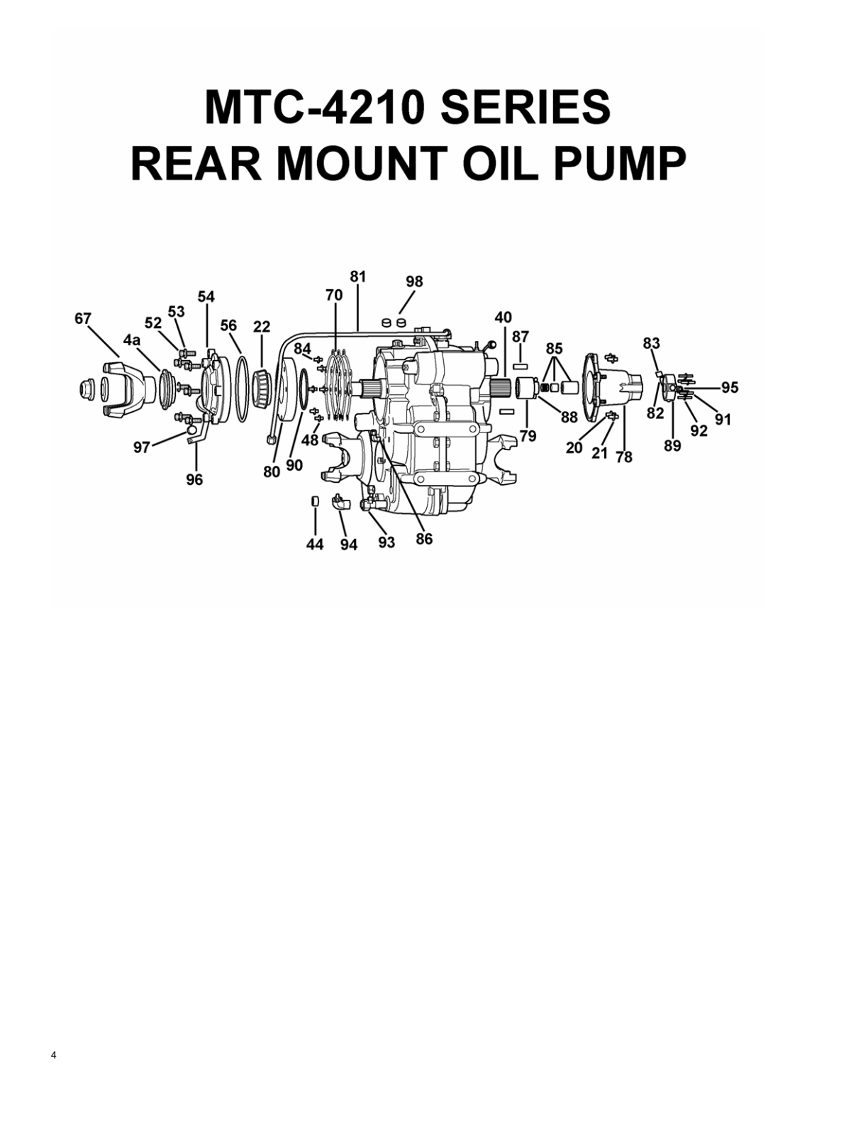 Meritor MTC-4210 Transfer Case Mtc -4210 Series Transfer Case exploded-view diagram