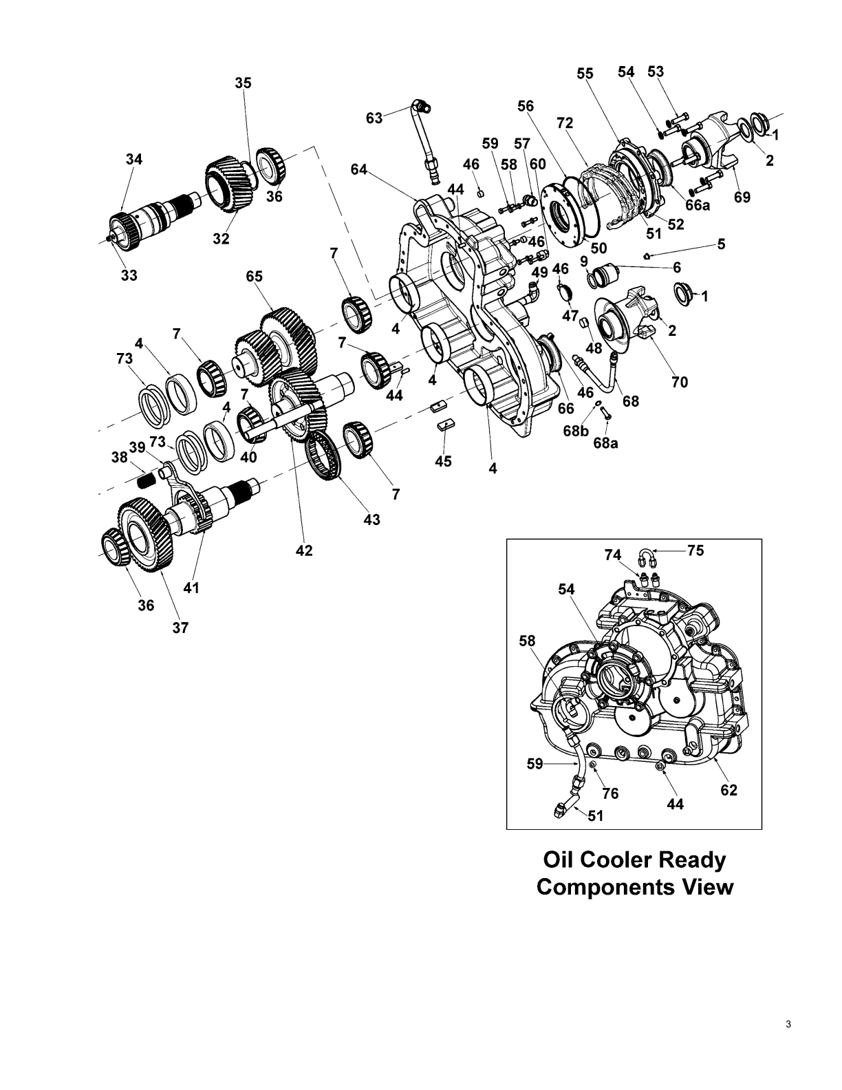 Meritor MTC-4213 Transfer Case Mtc -4213 Series Transfer Case exploded-view diagram