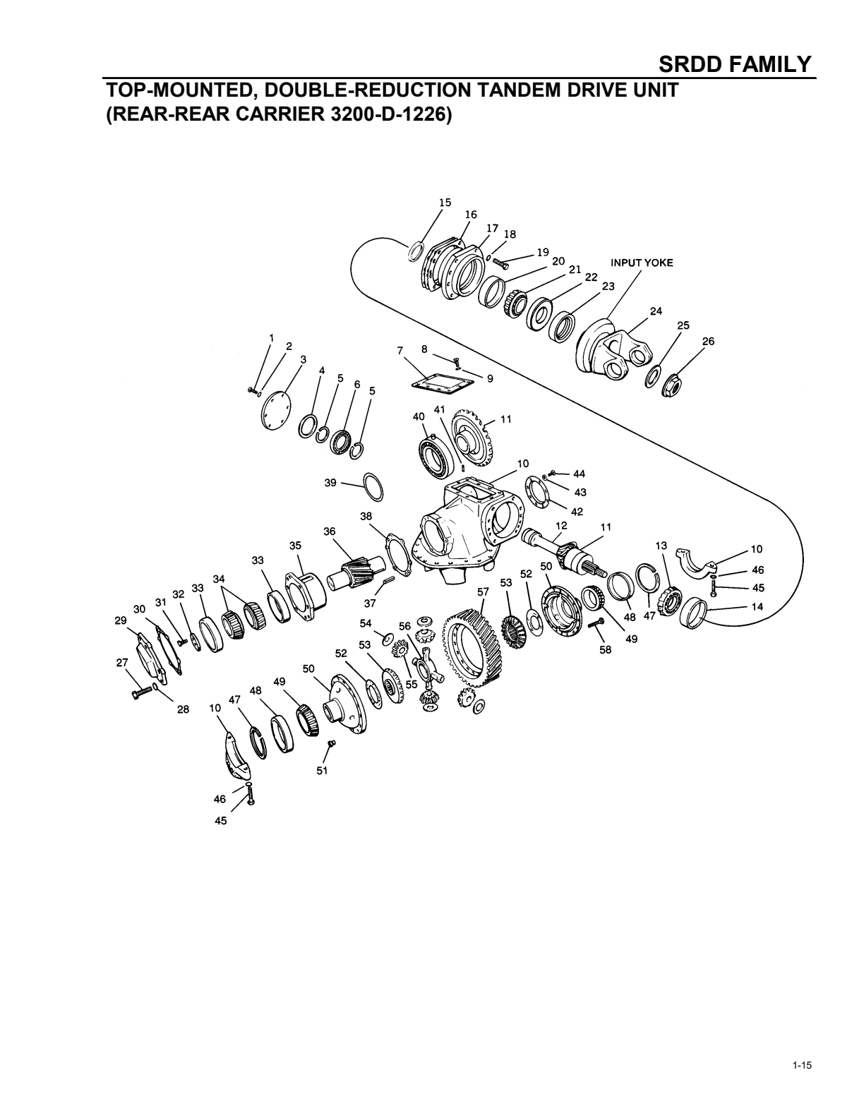 Meritor Out-of-Production Heavy-Duty Axle Srdd Family exploded-view diagram