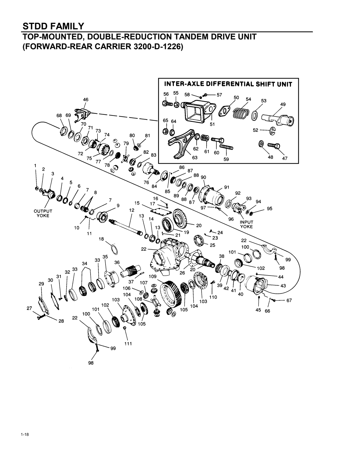 Meritor Out-of-Production Heavy-Duty Axle Stdd Family exploded-view diagram