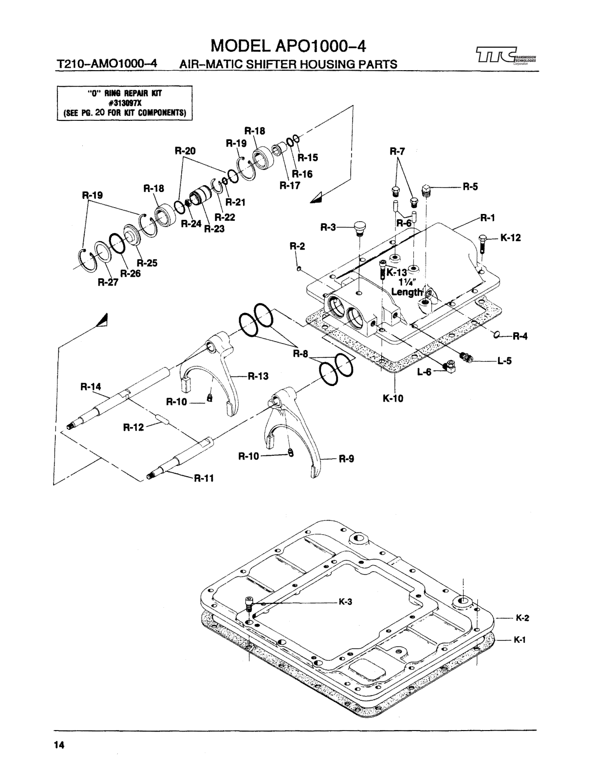 Spicer Transmission 1241-C Oil Cooler Kits exploded-view diagram