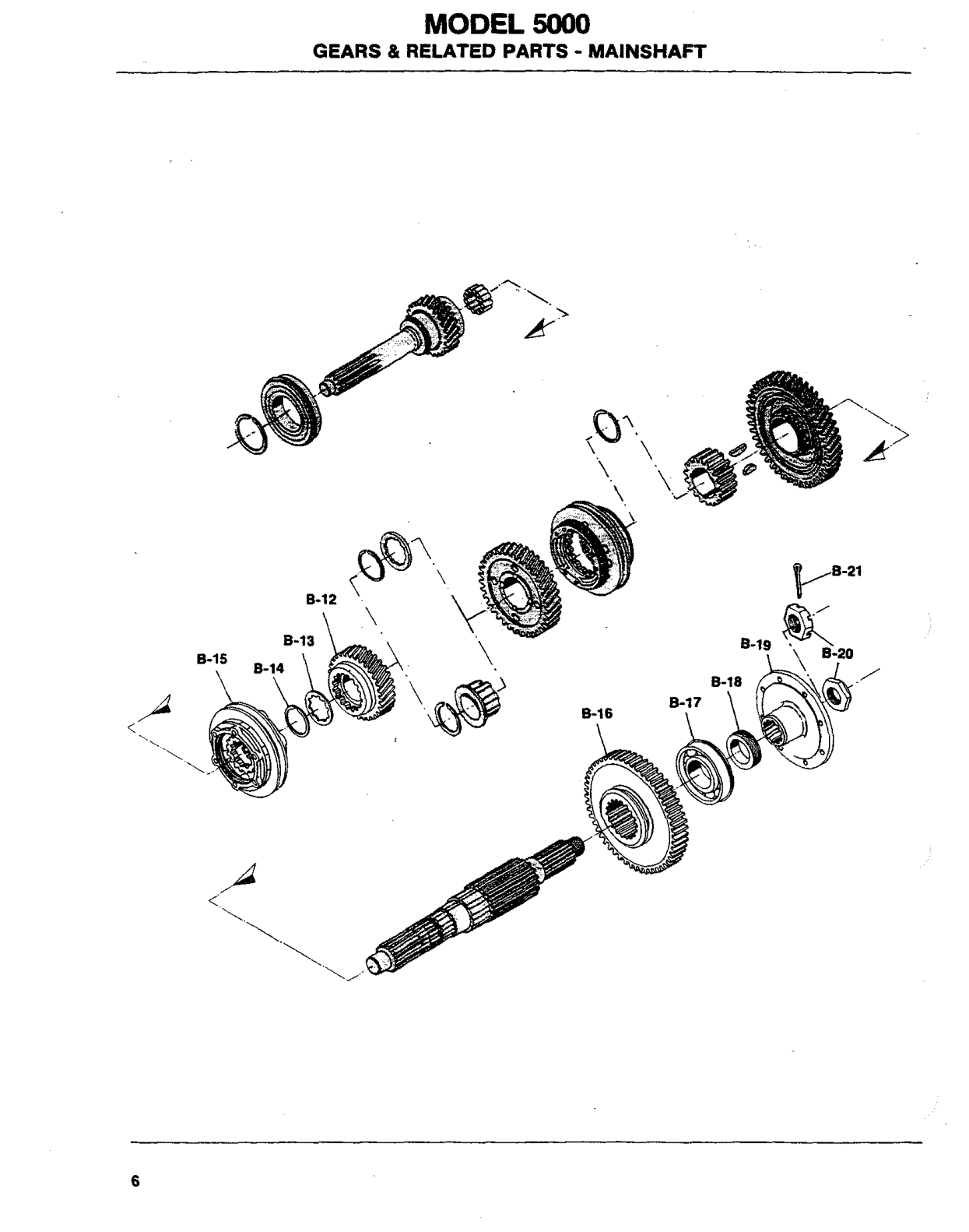 Spicer Transmission 5652-A Gears & Related Parts - Mainshaft exploded-view diagram