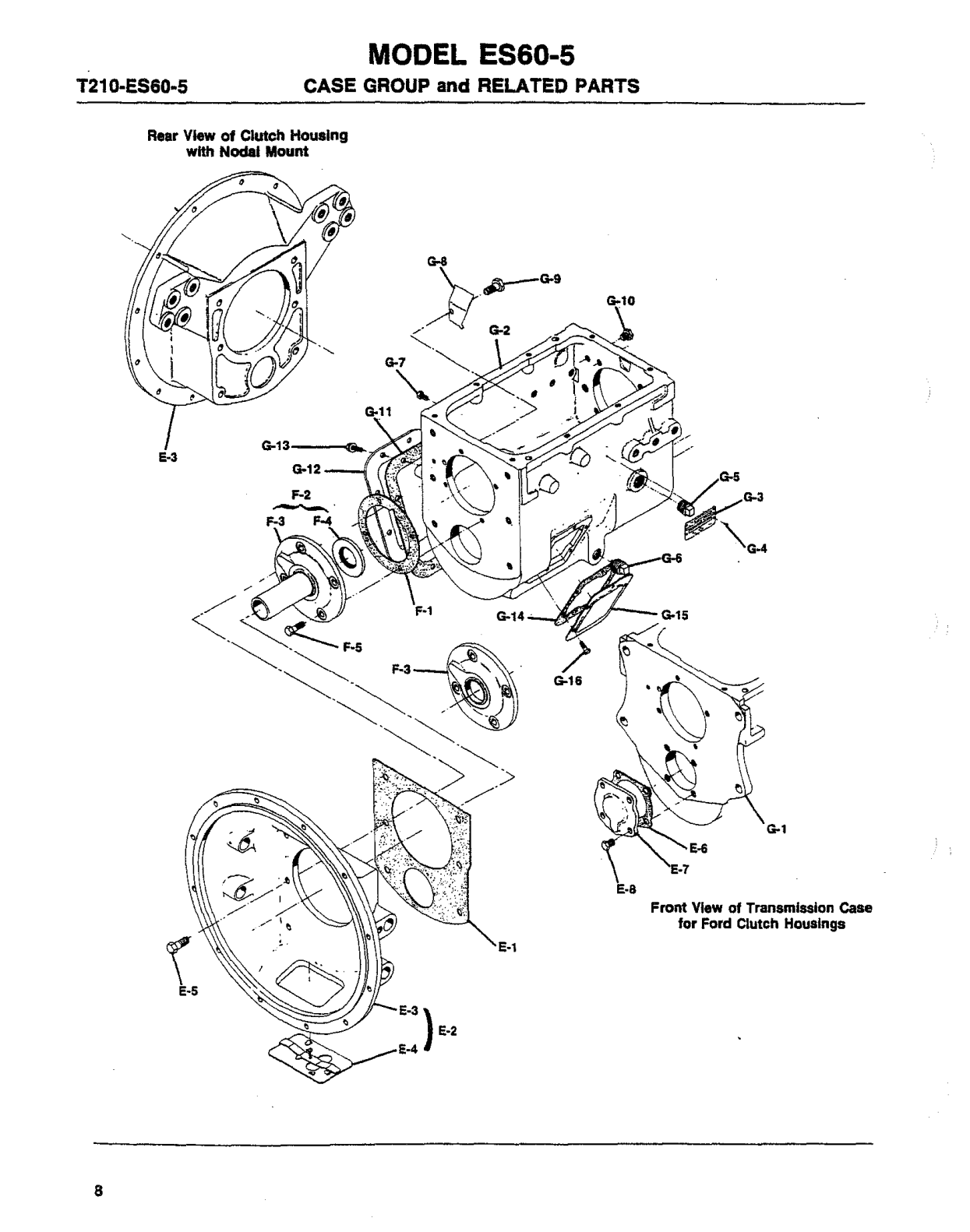 Spicer Transmission 5952-A Case Group exploded-view diagram