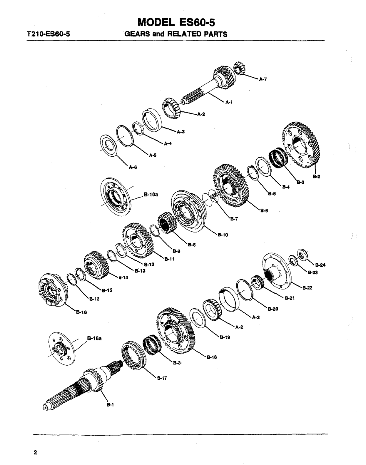 Spicer Transmission 5952-A Mainshaft Group -Output exploded-view diagram
