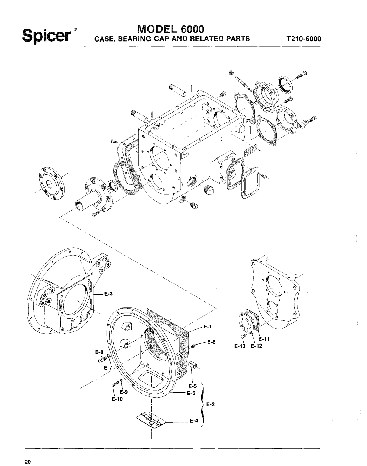 Spicer Transmission 6000-Series Countershaft Front BRG. CAP (ford Only) exploded-view diagram