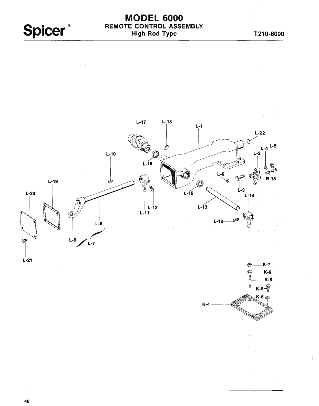 Spicer Transmission 6000-Series Parts Listed Below Are Not Included in exploded-view diagram