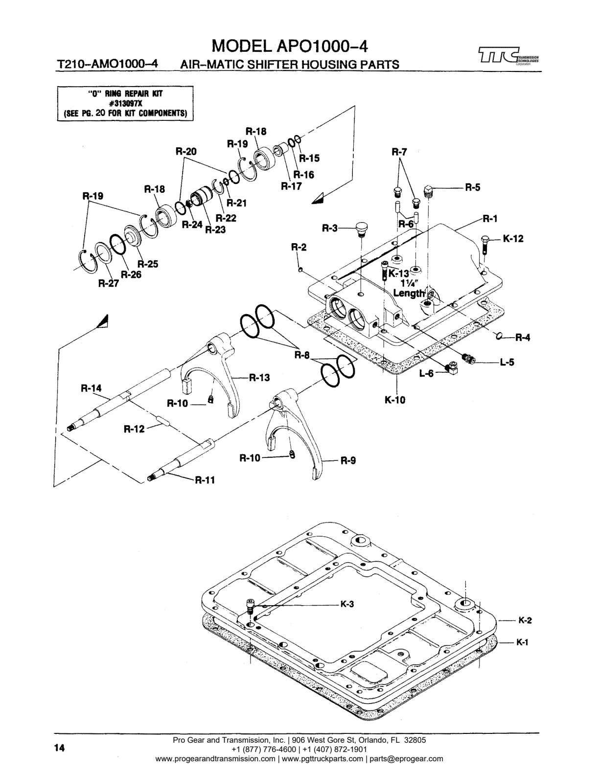 Spicer Transmission AUX-1241-1000-Transmission Control Valve Parts (part of 313127X See Page 16 for Complete List) exploded-view diagram