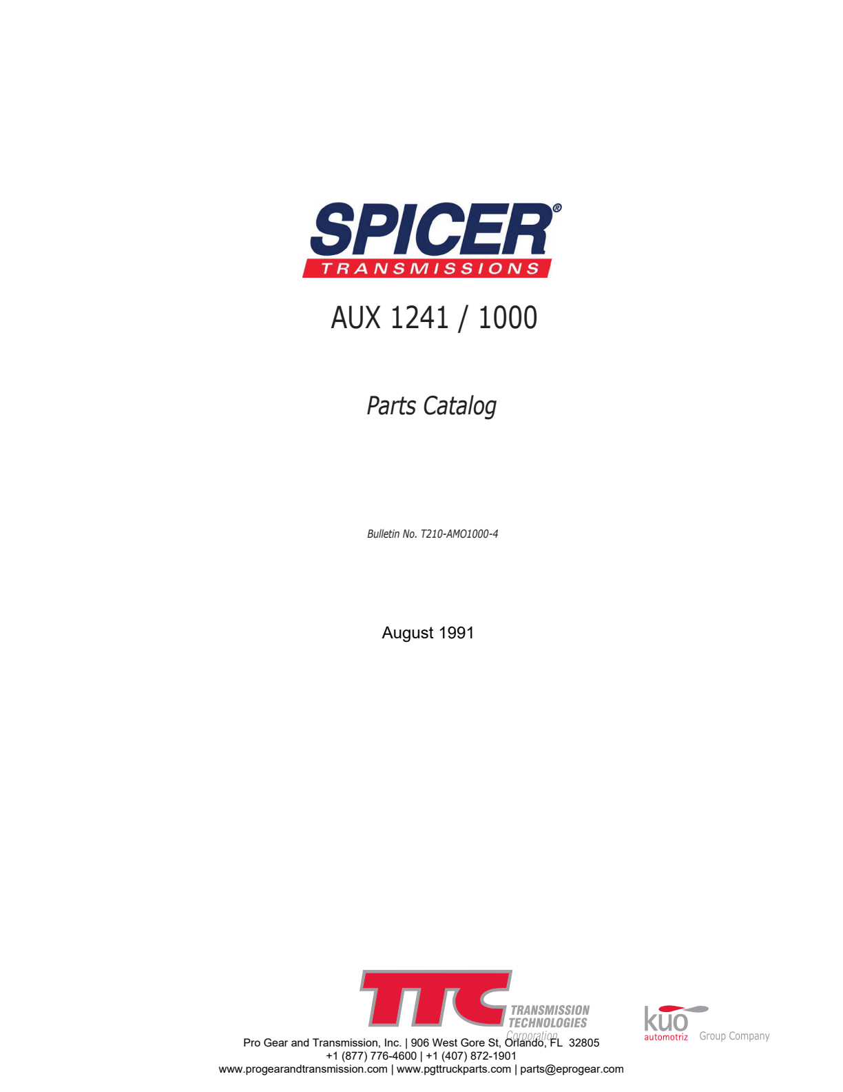 Spicer Transmission AUX-1241-1000-Transmission Mainshaft Group - Output exploded-view diagram