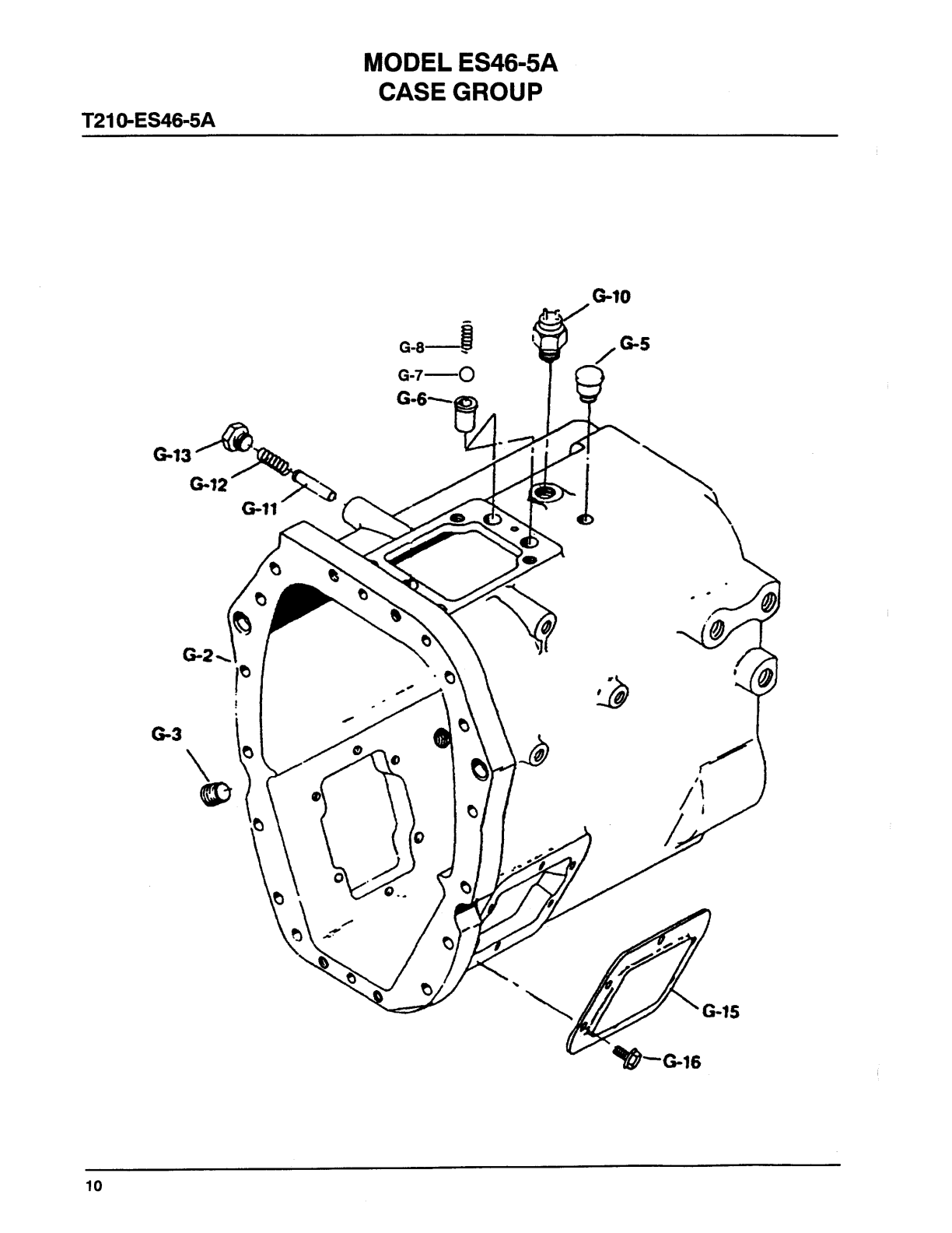 Spicer Transmission ES46-5A Case Group exploded-view diagram