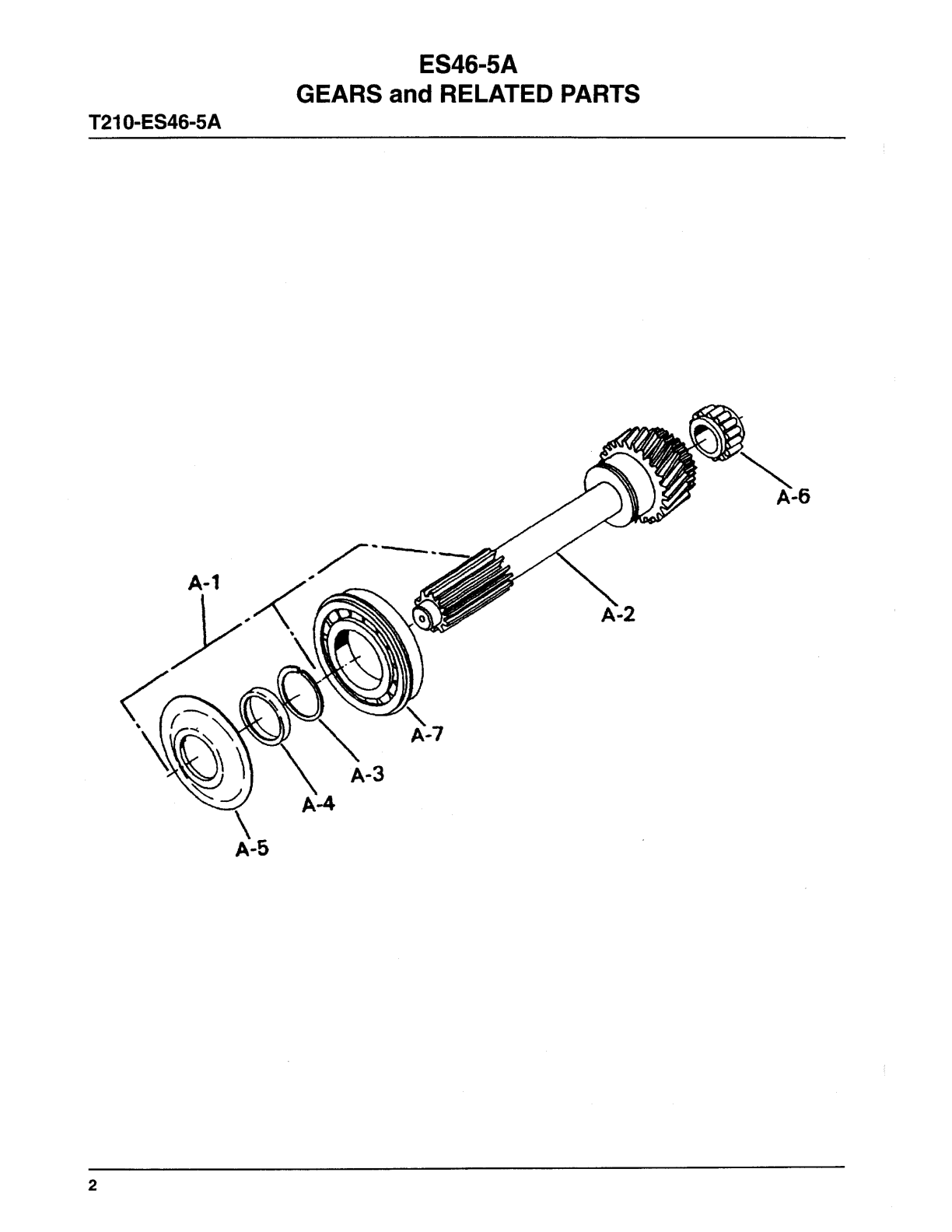 Spicer Transmission ES46-5A Drive Gear Group exploded-view diagram