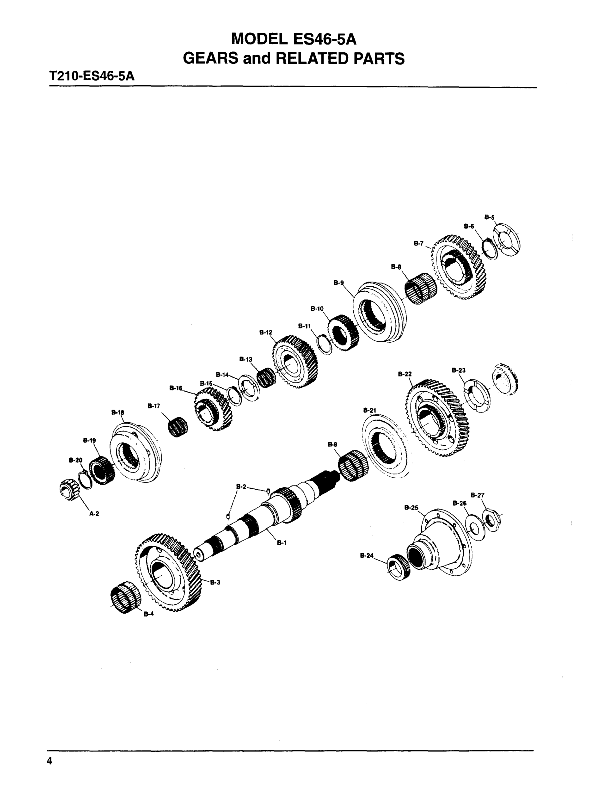 Spicer Transmission ES46-5A Mainshaft Group Output exploded-view diagram