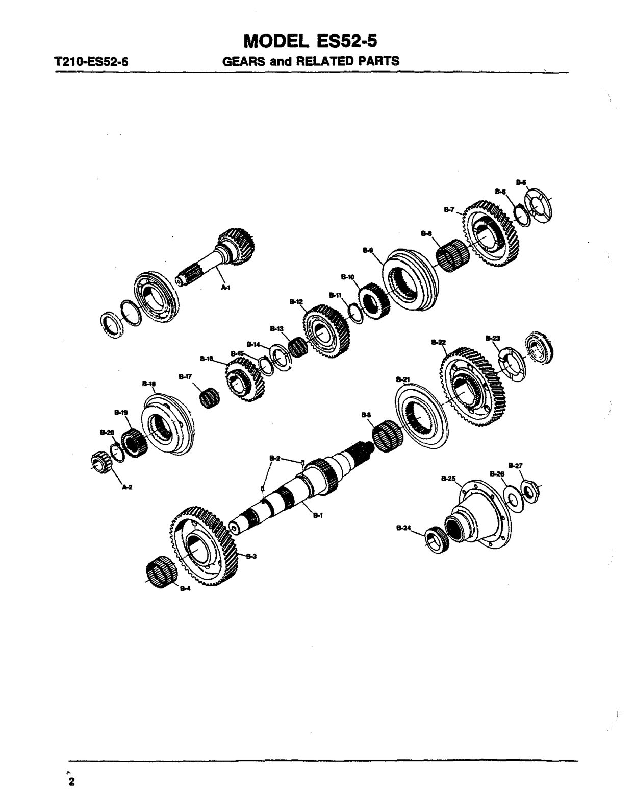 Spicer Transmission ES52-5A Mainshaft Group -Output exploded-view diagram