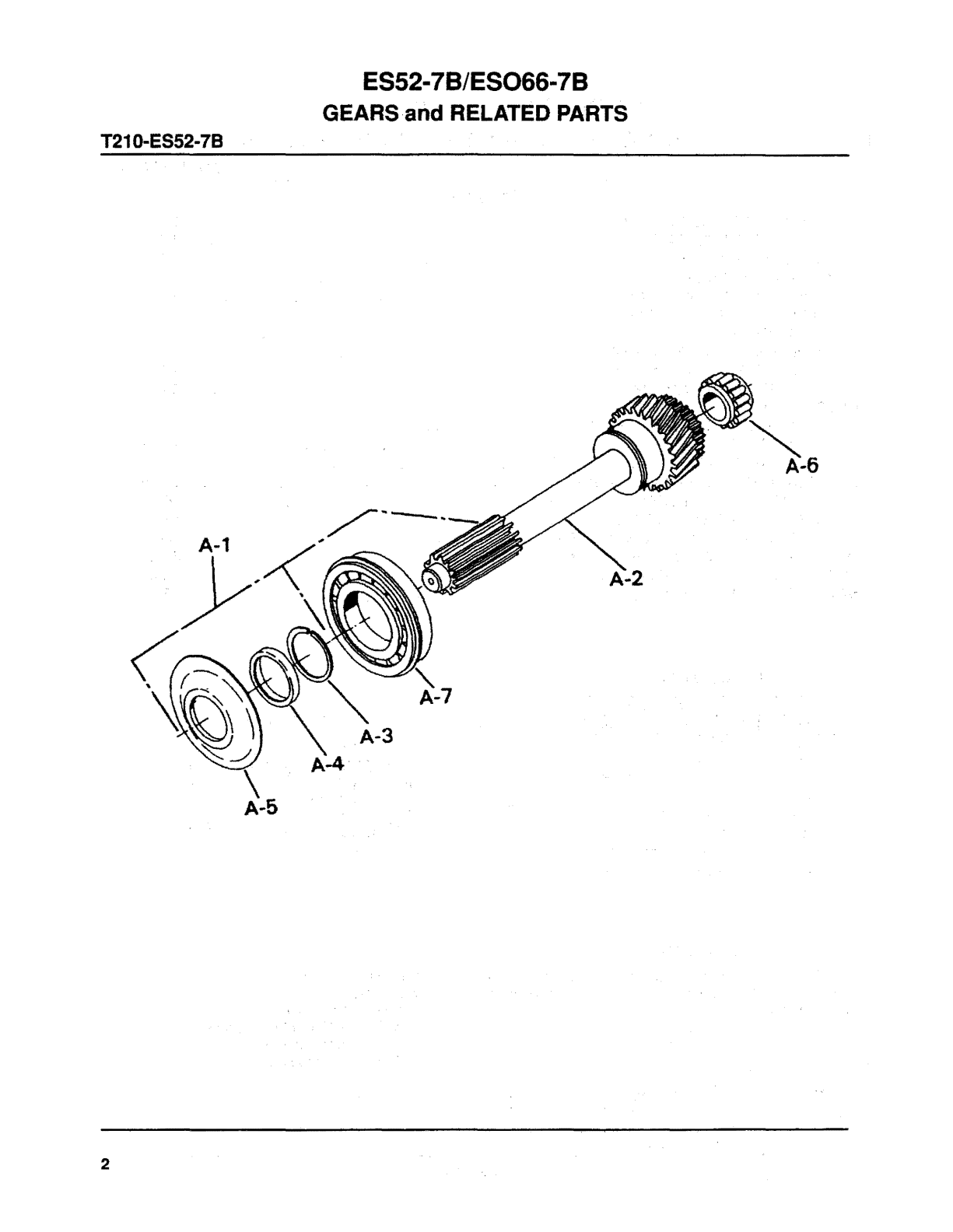 Diagrama de despiece: Grupo del engrane impulsor, Spicer ESO66-7B