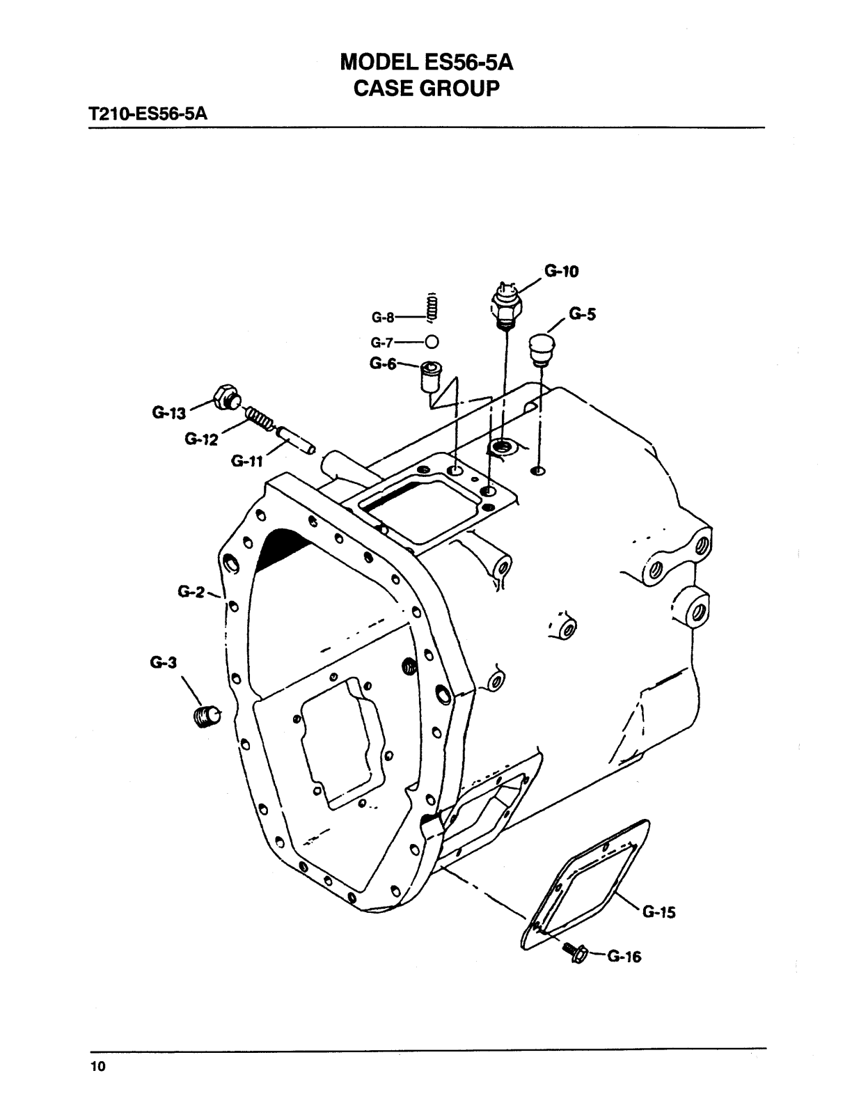Spicer Transmission ES56-5A Case Group exploded-view diagram