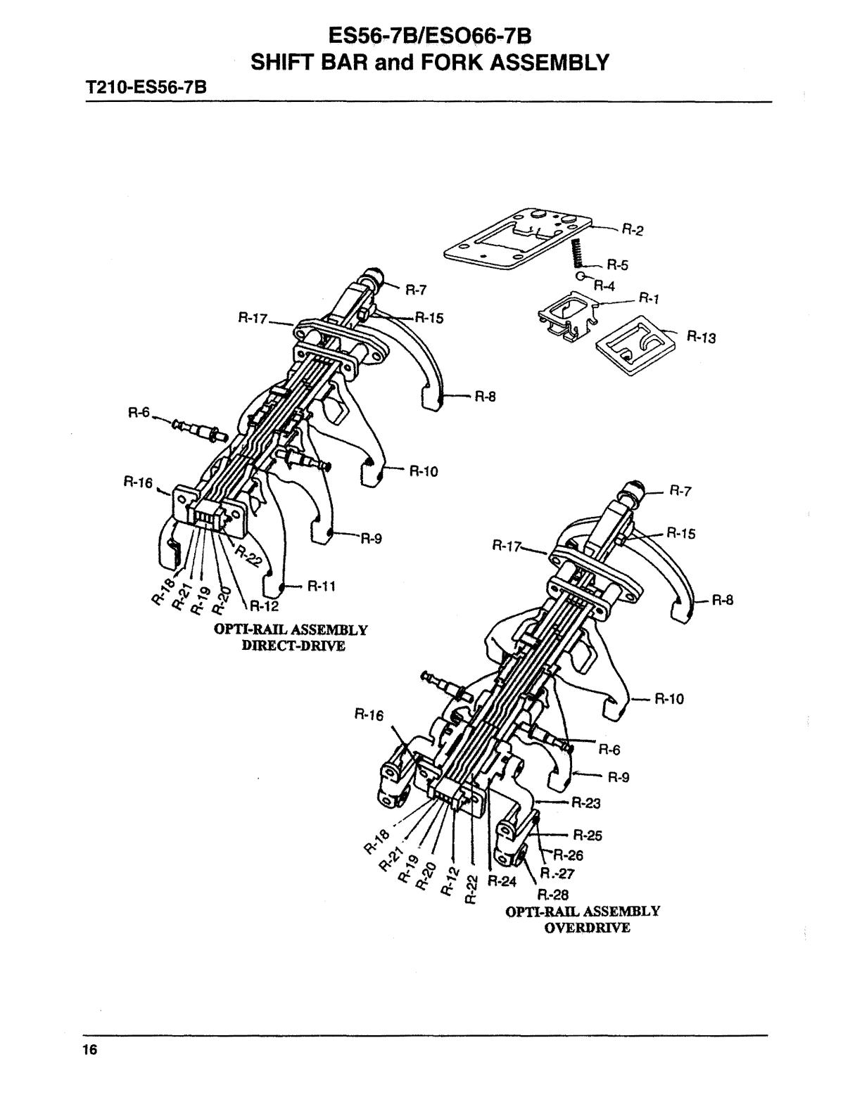 Spicer Transmission ES56-7B Service Kits exploded-view diagram