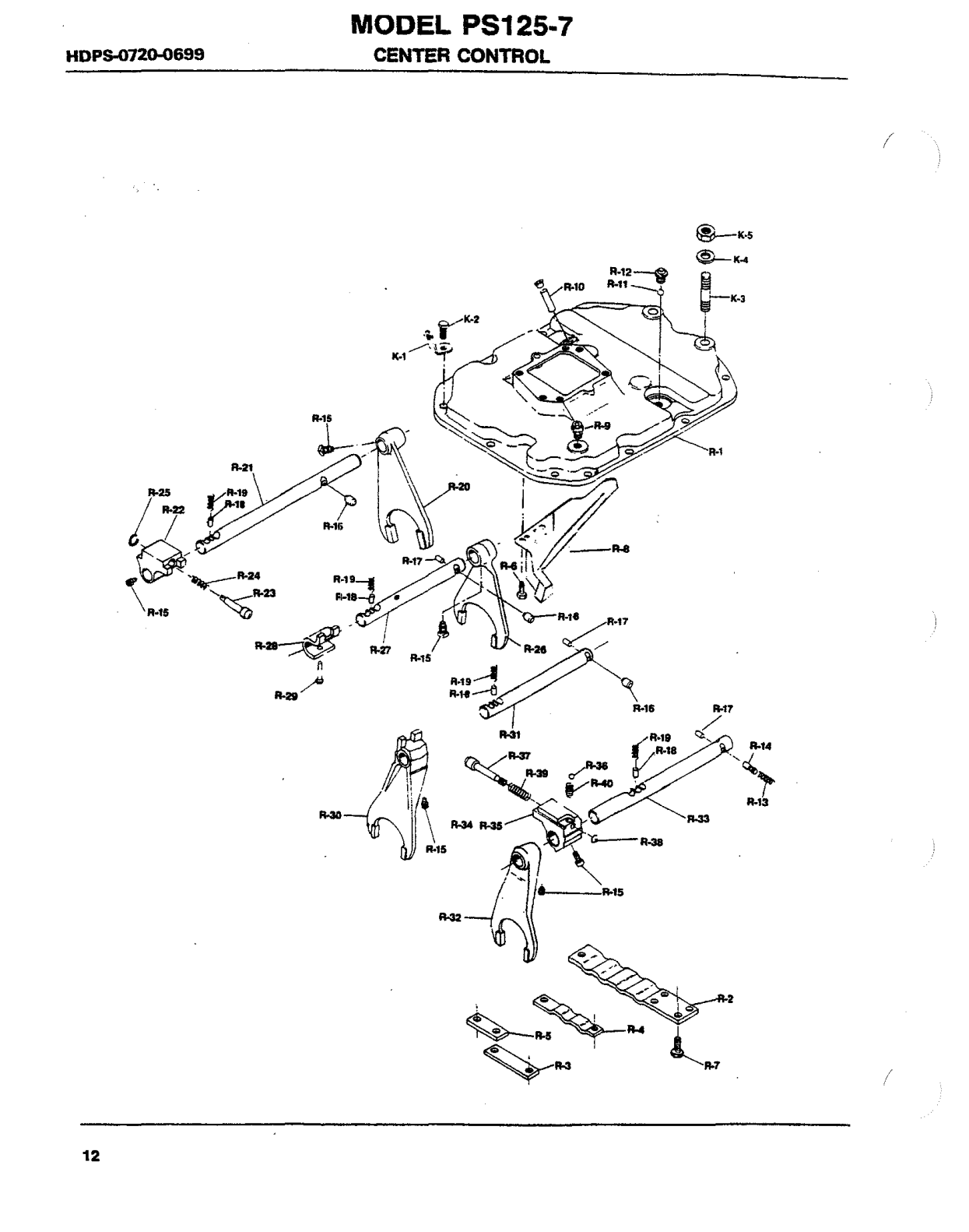 Spicer Transmission PS125-7A Parts Listed Below Are Not Included in Aaaembly exploded-view diagram