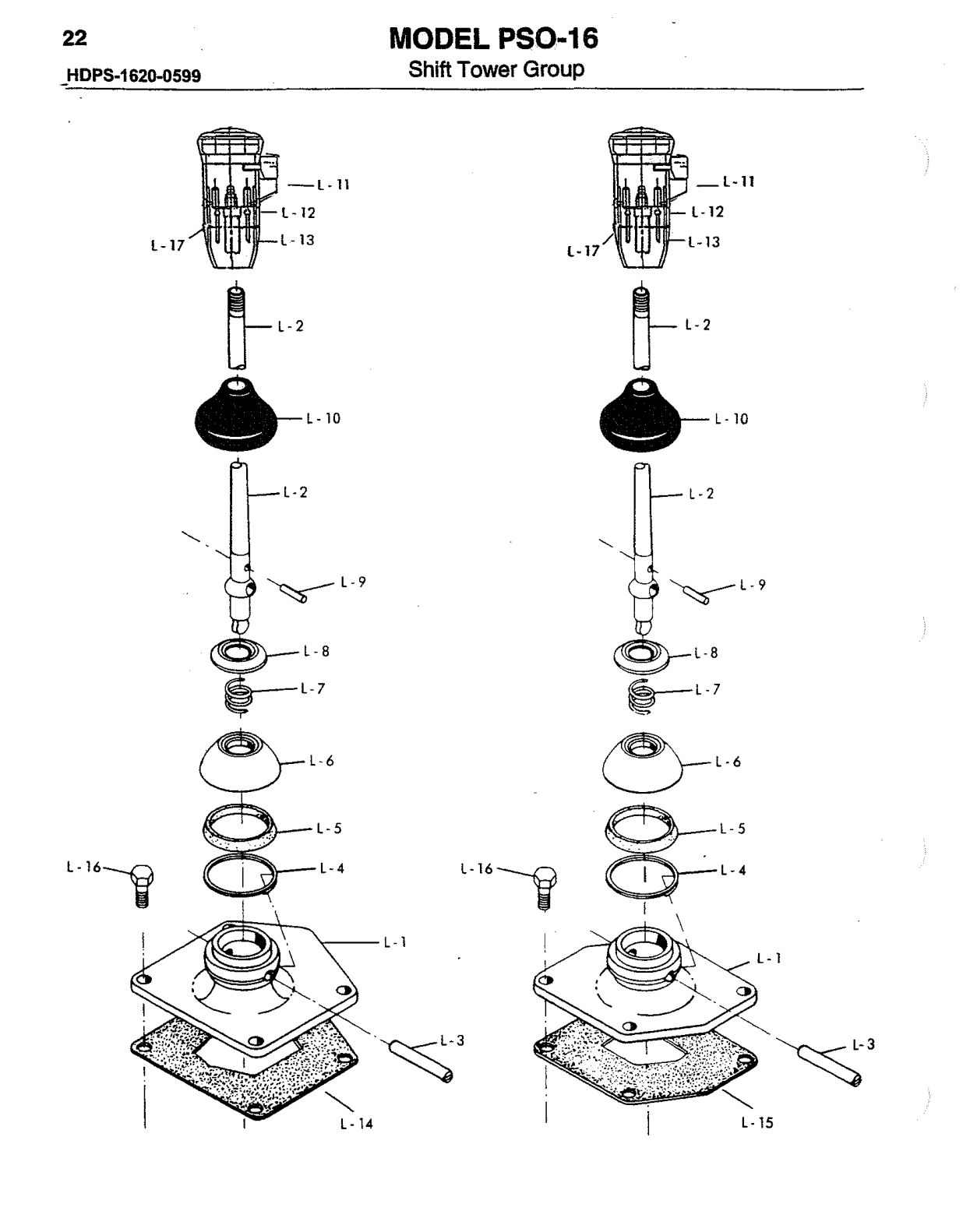 Spicer Transmission PSO150-16A Parts Listed Below Are Not Included in Assembly exploded-view diagram