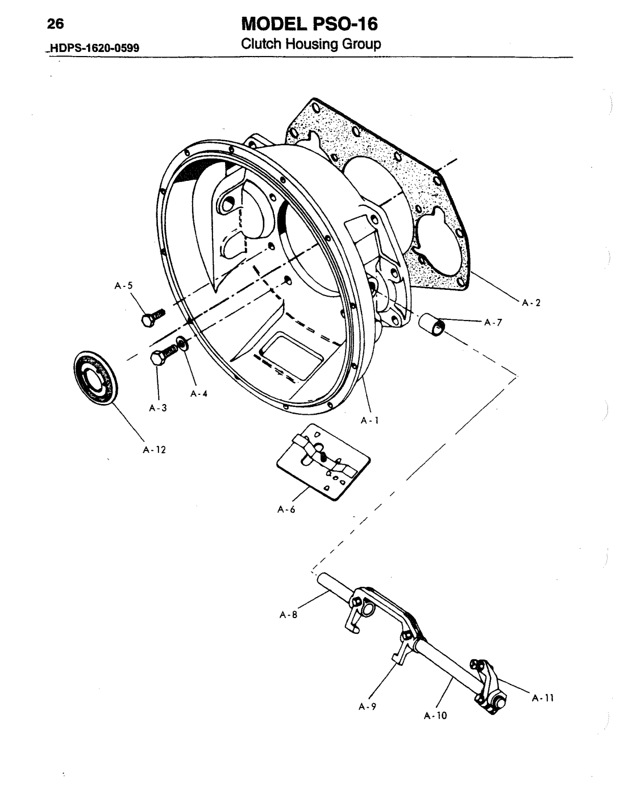 Spicer Transmission PSO150-16A Clutch Release Yoke Attaching Parts (includes) exploded-view diagram