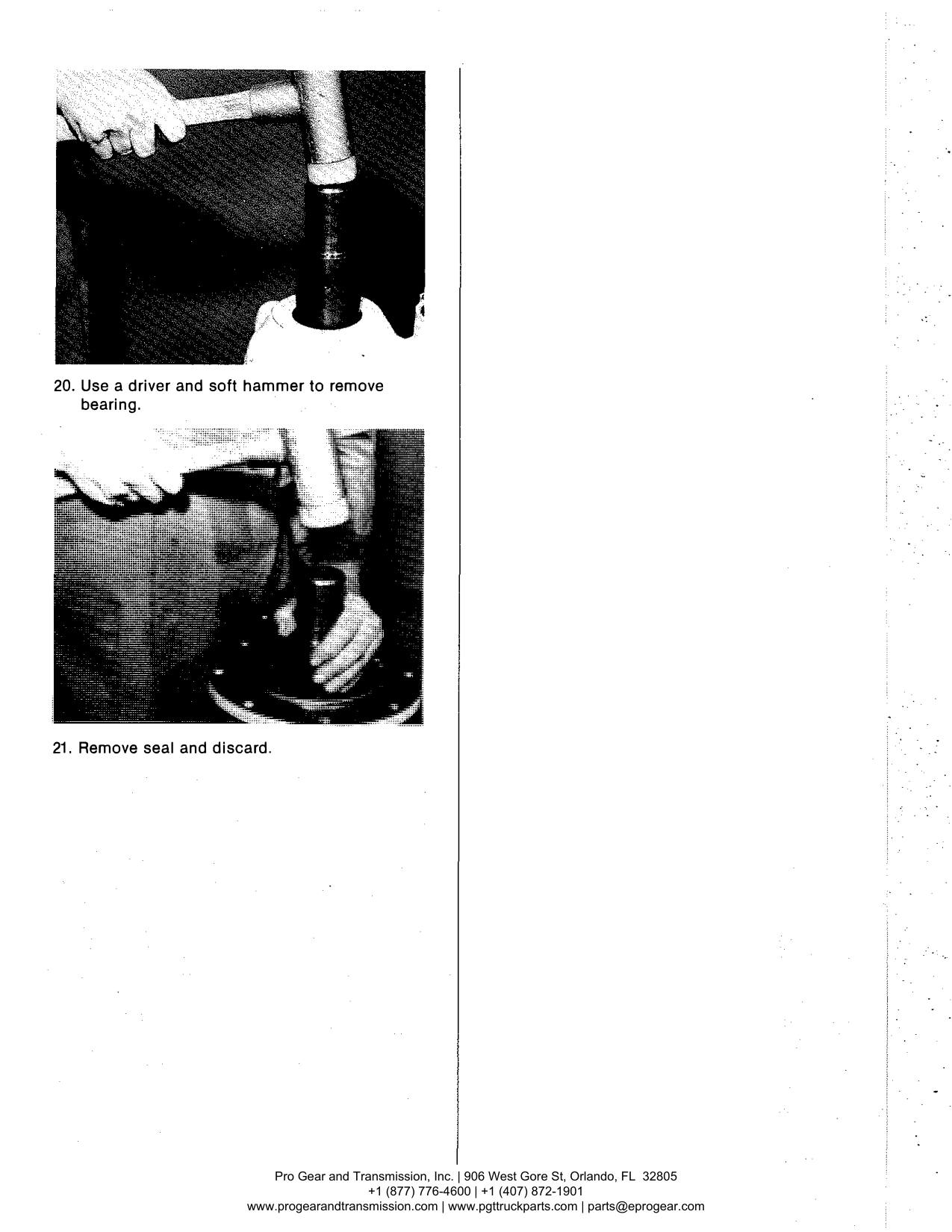 Spicer 784 Transfer Case Manual page 27: 20. Use a driver and soft hammer to remove